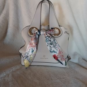 NWT!!!  Nannette Lepore Vanilla and Flower Pop Sashy Summer Handbag!